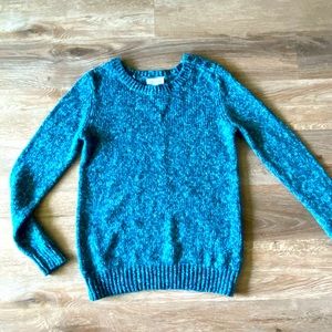 St. John’s Bay teal metallic detailed sweater L